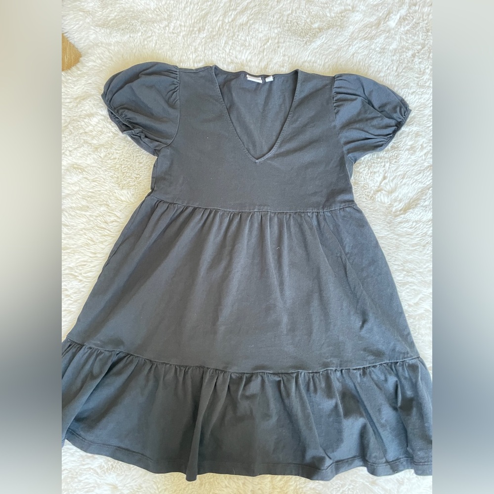 Aritzia Sunday Best “Sun-deh” Black A-line Cruise Dress Size S